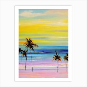 Cha Am Beach, Thailand Bright Abstract Art Print