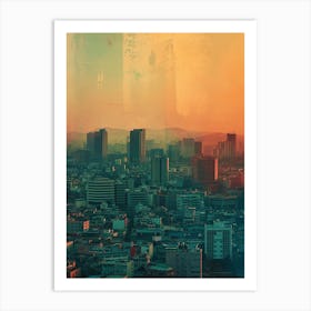Seoul Retro Photo Polaroid Inspired 3 Art Print