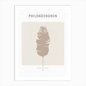 Boho Leaves 1 Philodendron Art Print