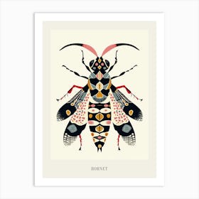 Colourful Insect Illustration Hornet 11 Poster Art Print