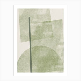 Paper Collage Green Composition Art Print