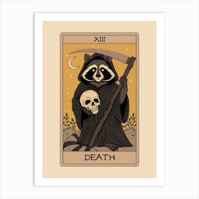 Death - Raccoons Tarot Art Print