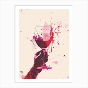 Wine Splatter Canvas Art Art Print