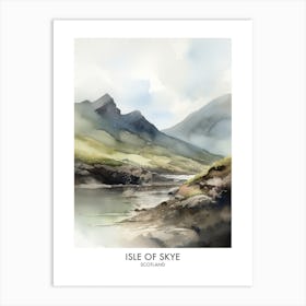 Isle Of Skye 5 Watercolour Travel Poster Art Print