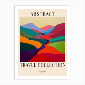 Abstract Travel Collection Poster Tajikistan 3 Art Print