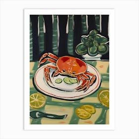 Crab Italian Still Life Painting Art Print