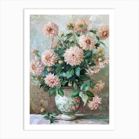 A World Of Flowers Dahlia 4 Painting Art Print