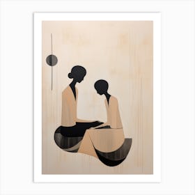 Two Women Sitting 1 Art Print