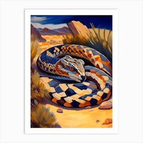 Sidewinder Rattlesnake 1  Painting Art Print