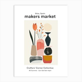Ibiza, Spain Crafters Corner Collective Poster Art Print