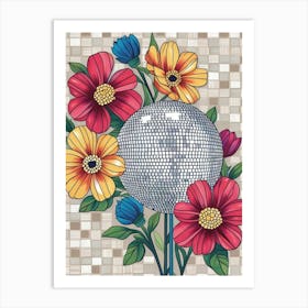 Disco Ball Mosaic 3 Art Print