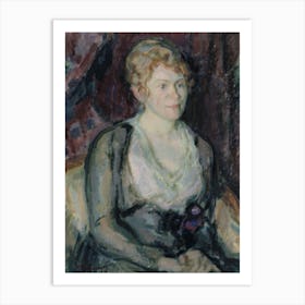 Portrait Of Mrs,Agda Vilén,1917 By Magnus Enckell Art Print