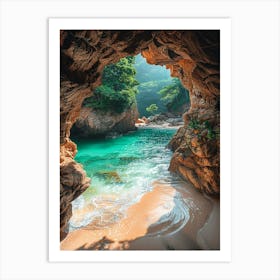 Cave On The Beach 4 Art Print