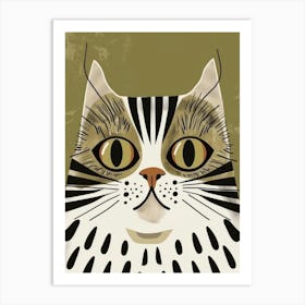 Striped Cat 16 Art Print