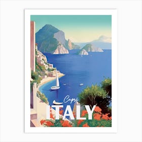 Capri Italy Travel Poster 3 Art Print