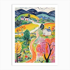 Blackberry Farm   Walland, Tennessee   Resort Storybook Illustration 2 Art Print