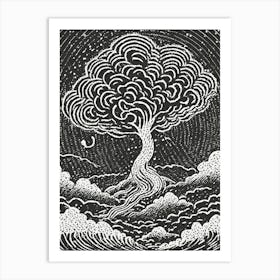 a Tree Linocut Art Print