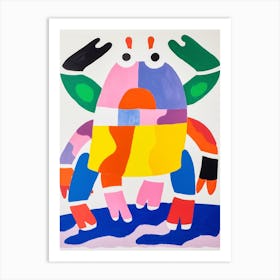 Colourful Kids Animal Art Crab 2 Art Print