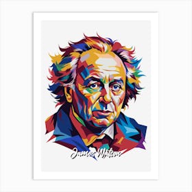 James Watson 01 Portrait WPAP Pop Art Art Print