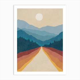 Road To The Mountains Art Print