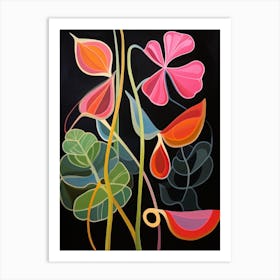 Sweet Pea 4 Hilma Af Klint Inspired Flower Illustration Art Print