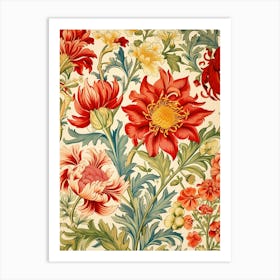 Floral Wallpaper 200 Art Print