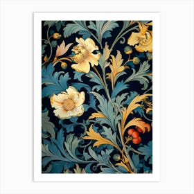 Floral Wallpaper 16 Art Print