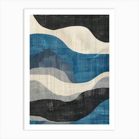 Blue And White Waves 4 Art Print