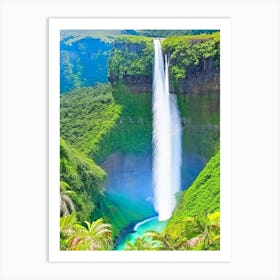 Manawaiopuna Falls, United States Majestic, Beautiful & Classic Art Print