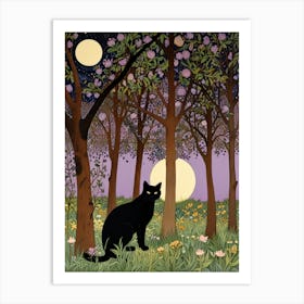 William Morris Cat In The Woods 16 Art Print