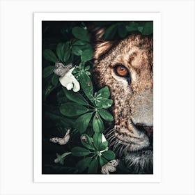 Lioness In The Forest Art Print