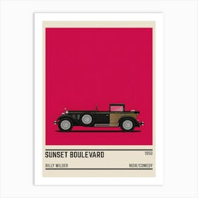 Sunset Boulevard Car Movie Art Print