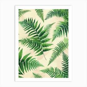 Pattern Poster Pteris Fern 1 Art Print