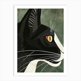 Black And White Cat 26 Art Print