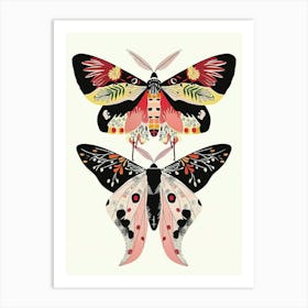 Colourful Insect Illustration Moth 23 Art Print