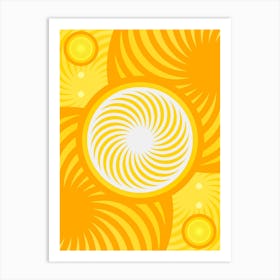 Geometric Glyph Abstract in Happy Yellow and Orange n.0018 Art Print