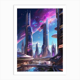 Futuristic City 12 Art Print