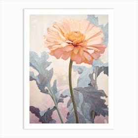 Floral Illustration Calendula 1 Art Print