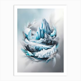 Icebergs Art Print