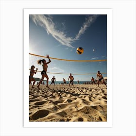 Volleyball On The Beach 1 Art Print