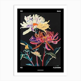 No Rain No Flowers Poster Chrysanthemum 2 Art Print