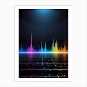 Sound Wave Background Art Print