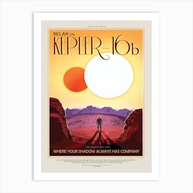 Kepler16b Space Travel Nasa Poster Art Print