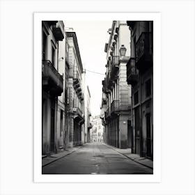 Salerno, Italy, Black And White Photography 3 Art Print