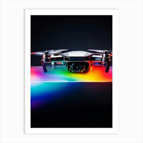 High Resolution 3d Camera Icon Appearing Glass Like Nestled Amidst Vibrant Iridescent Light Refle 1 Art Print