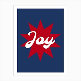 Joy Star Red and Blue Art Print