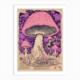 Purple Mushroom 1 Art Print