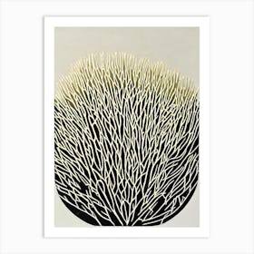 Acropora Intermedia Ii Linocut Art Print