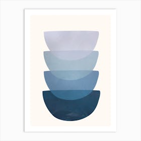 Blue Stack 02 Art Print