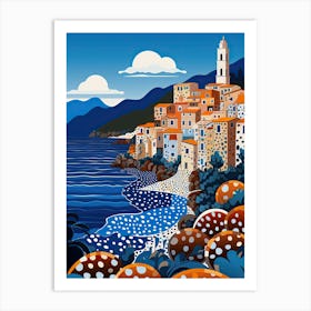 Cefalu, Italy, Illustration In The Style Of Pop Art 3 Art Print